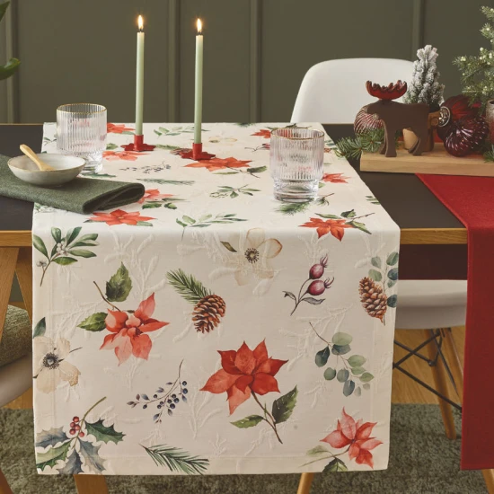 Sander X-mas Flowers asztalterítő 85 x 85 cm