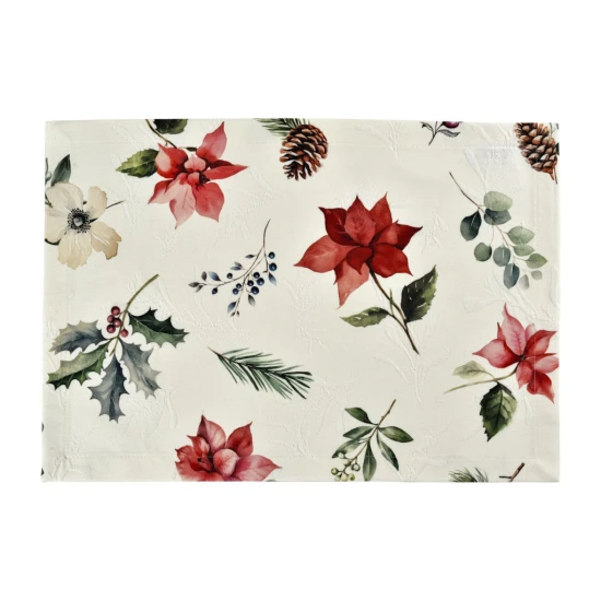 Sander X-mas Flowers asztalterítő 100 x 100 cm