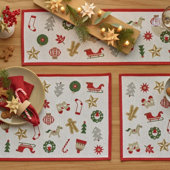 Sander X-mas Wonders asztali szalag 20x96 cm  eredeti szín