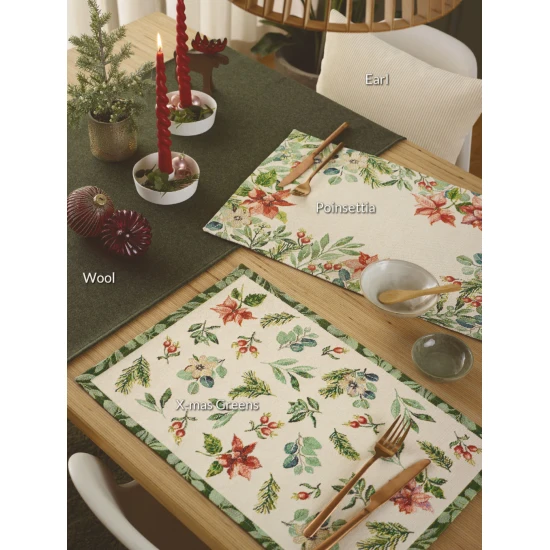 Sander Poinsettia asztali szalag 32 x 96 cm