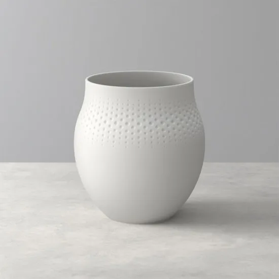 Manufacture Collier blanc fehér váza Perle No.1 16,5x16,5x17,5cm