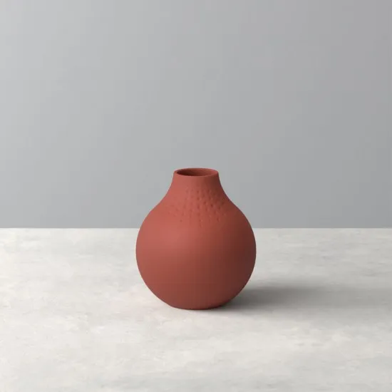 Manufacture Collier terre Perle kisméretű, öblös váza 11x11x12cm