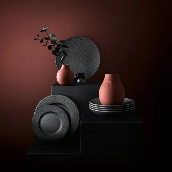 Manufacture Collier terre Perle kisméretű, öblös váza 11x11x12cm