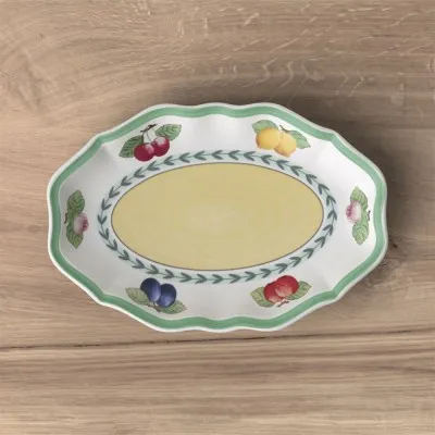 French Garden Fleurence csészealj szószkiöntőhöz, ováltálka 24 cm