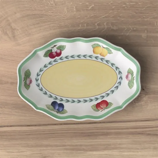 French Garden Fleurence csészealj szószkiöntőhöz, ováltálka 24 cm