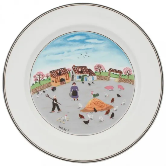 Design Naif lapostányér Baromfiudvar 27 cm