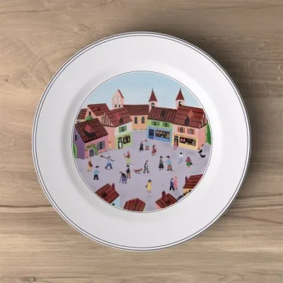 Design Naif lapostányér Falu 27 cm