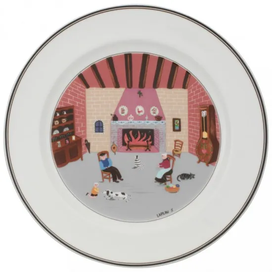 Design Naif lapostányér Kandalló 27 cm