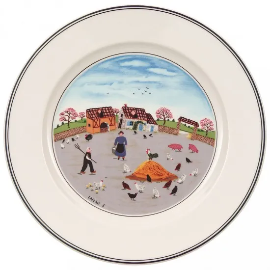 Design Naif reggelizőtányér Baromfiudvar 21 cm