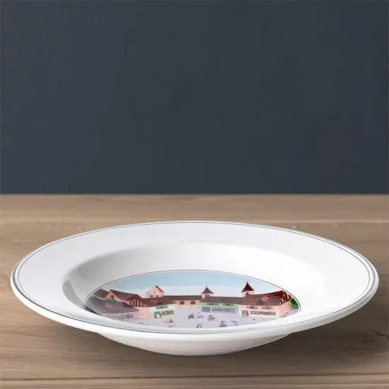 Design Naif mélytányér Falu 2,5 dl 21 cm