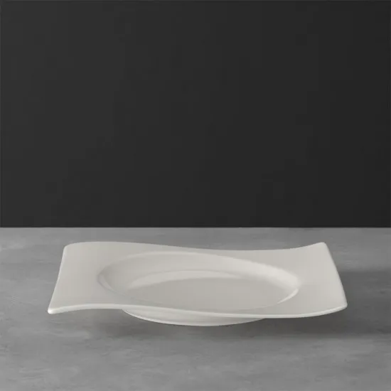 NewWave reggelizőtányér szögletes, karimás 24x22 cm