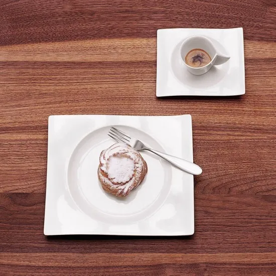 NewWave reggelizőtányér szögletes, karimás 24x22 cm