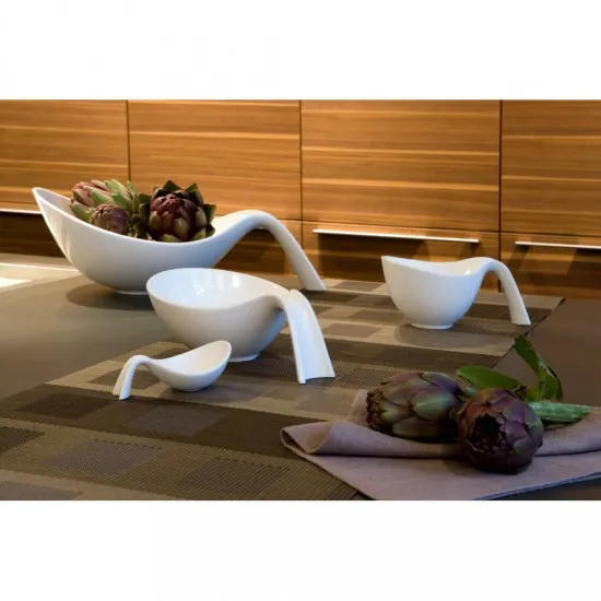 Flow salátástál nyéllel 1,8 liter 43x26 cm