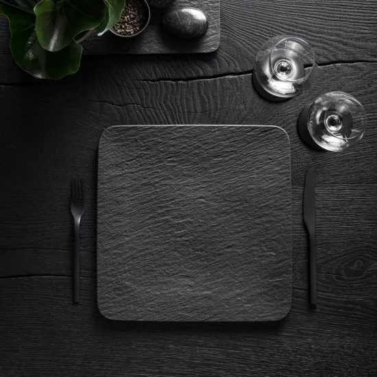 Manufacture Rock szögletes gourmet tányér 33x33 cm