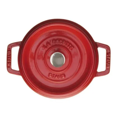 Staub öntöttvas edény | piros | kerek | 18 cm | 1,7l