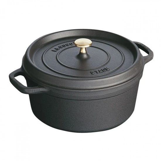 Staub öntöttvas edény | fekete | kerek | 18 cm | 1,7l
