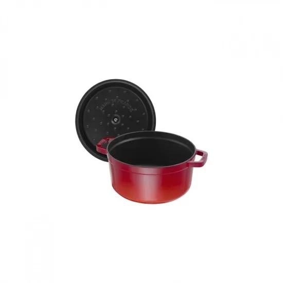 Staub öntöttvas edény | piros | kerek | 22 cm | 2,6l