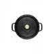 Staub öntöttvas edény | fekete | kerek | 22 cm | 2,6l