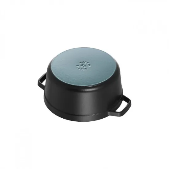 Staub öntöttvas edény | fekete | kerek | 24 cm | 3.79l