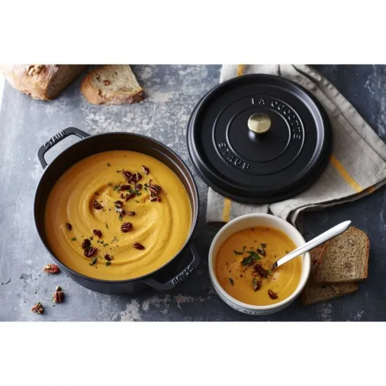 Staub öntöttvas edény | fekete | kerek | 24 cm | 3.79l