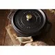 Staub öntöttvas edény | fekete | kerek | 24 cm | 3.79l