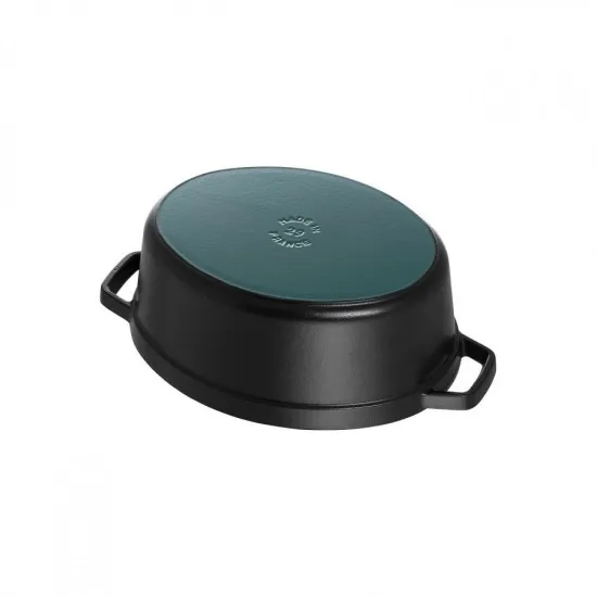 Staub öntöttvas edény | fekete | ovális | 27 cm | 3,2l