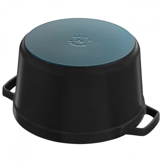 Staub öntöttvas edény | fekete | kerek | 30 cm | 8,35l