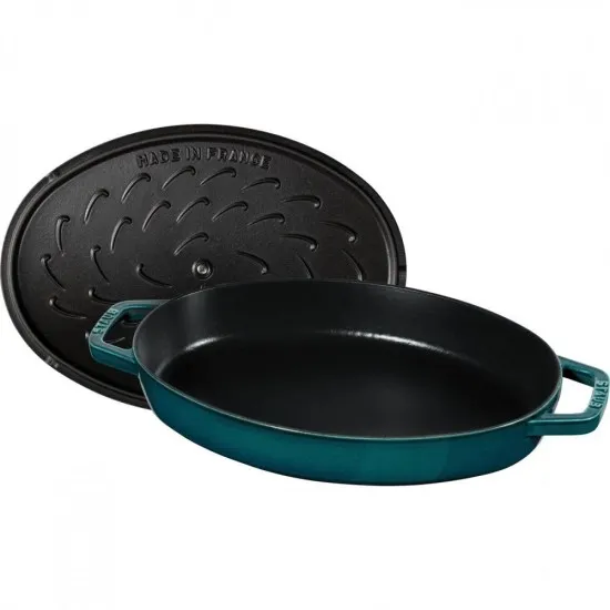 Staub sütőtál tetővel| La-Mer | ovális | 32 cm | 2,8l