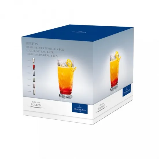 Boston coloured longdrink/söröspohár kék 4 dl 162mm Boston coloured longdrink/söröspohár kék 4 dl 162mm