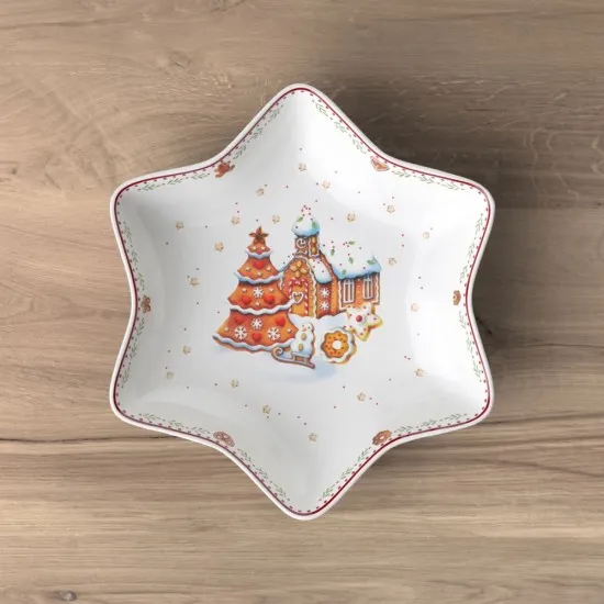 Winter Bakery Delight csillagtálka Mézeskalács házak 24,5cm