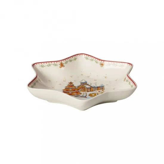 Winter Bakery Delight csillagtálka Mézeskalács házak 24,5cm