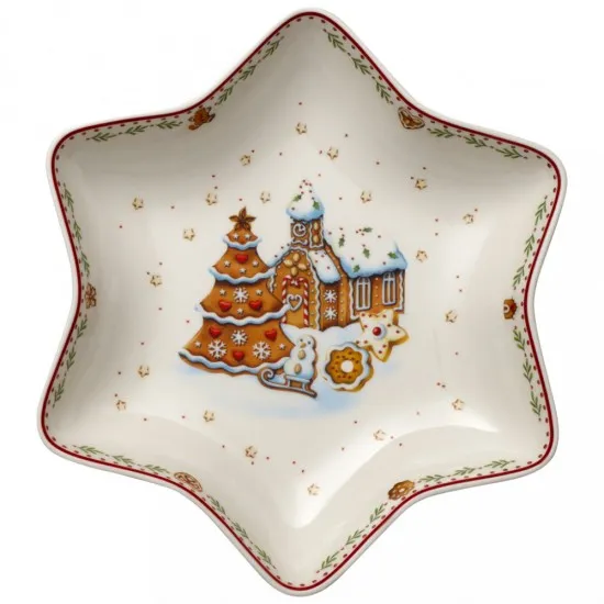 Winter Bakery Delight csillagtálka Mézeskalács házak 24,5cm