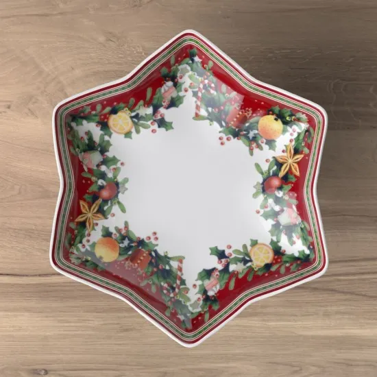 Winter Bakery Delight talpas csillagalakú tál 27x21x12cm