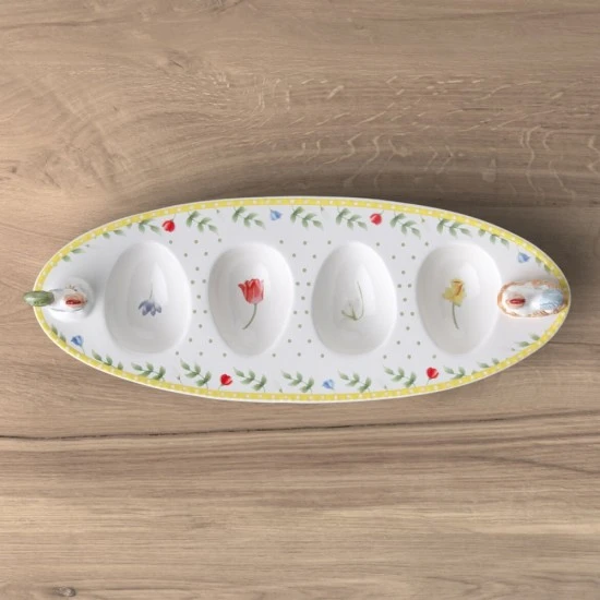 Spring Awakening tojáscsónak "kakas és tyúk" 31x12cm