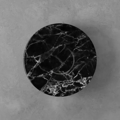Marmory csészealj kávéscsészéhez fekete 16x16x2cm