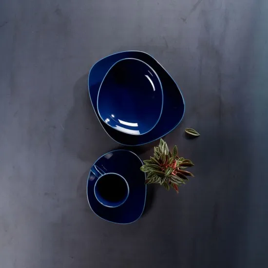 Organic Dark Blue mélytányér, 20 cm, kifutó termék