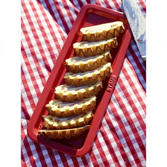 Staub kerámia szervírozó tál | Cherry | szögletes | 36x14 cm