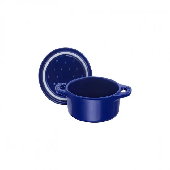 Staub kerámia mini edény10 cm, 0,2 l sötétkék