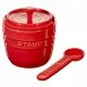 Staub kerámia cukortartó | 9 cm | meggypiros | kerek