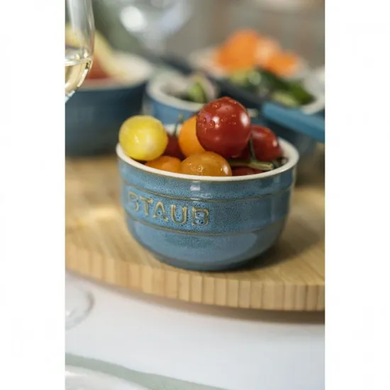 Staub kerámia Ramekin tálka | 2 db | türkiz | kerek