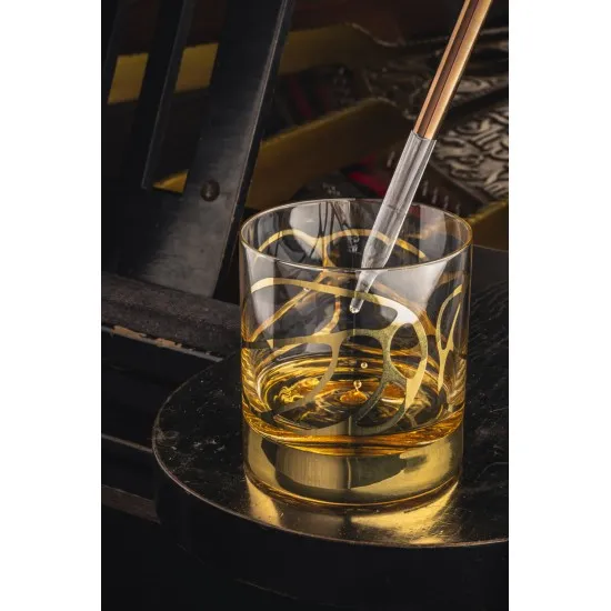 Eisch Stargate 2 db wishkys pohár arany