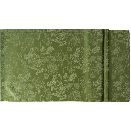 Sander Flores abrosz, zöld, arany virágos,140x200 cm