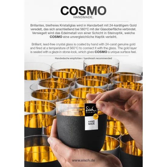 Eisch Cosmo gold desszertes tálka
