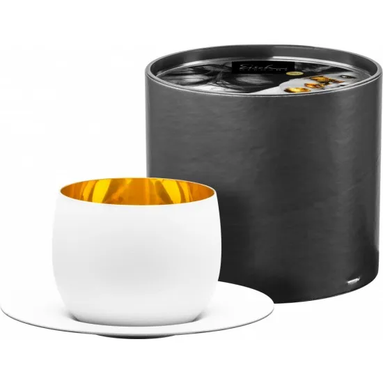Eisch Cosmo pure white capuccino csésze + csészealj