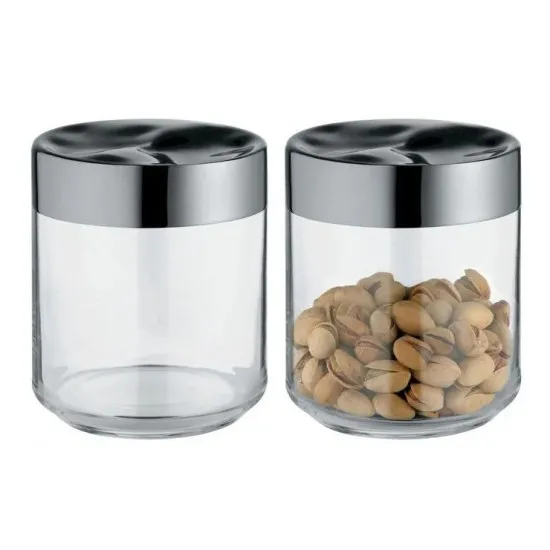 Alessi Julieta üveg tároló edény, 10,5x12,3 cm, 0,75 l